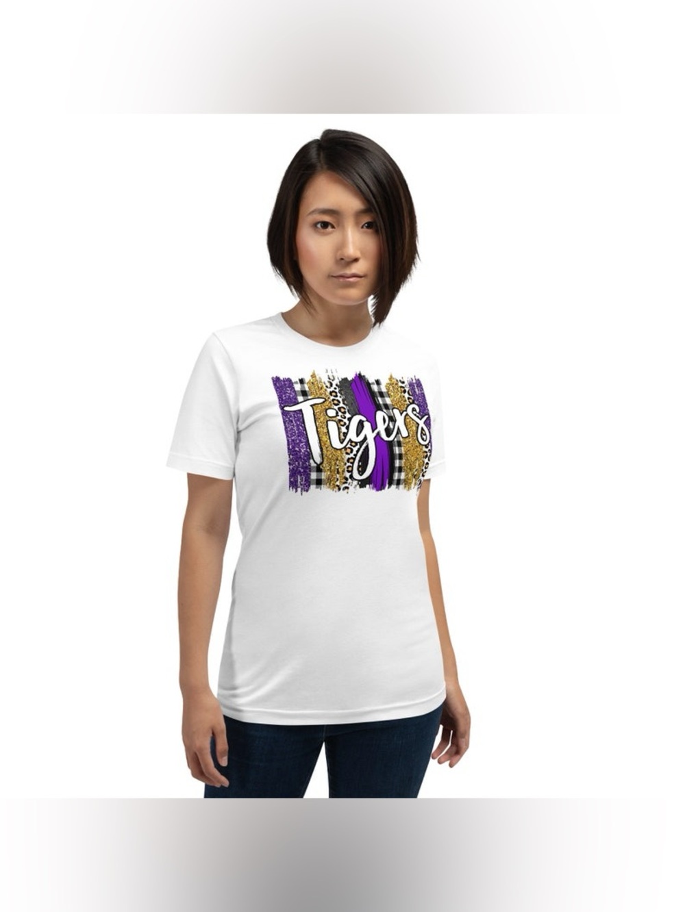 Purple & Gold Tigers Spirit Shirt Graphic Tee! Size 2XL.